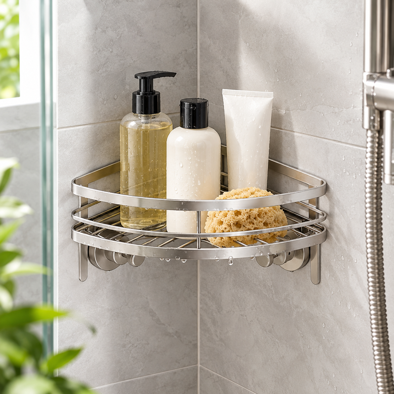 Clear Corner Shower Basket