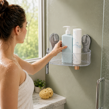 Corner Suction Shower Caddy