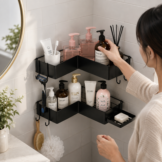 Corner Suction Shower Caddy