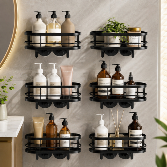 6-Pack Suction Shower Caddies