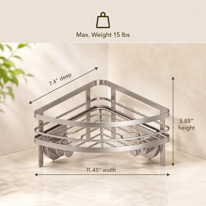3-Pack Clear Corner Shower Baskets